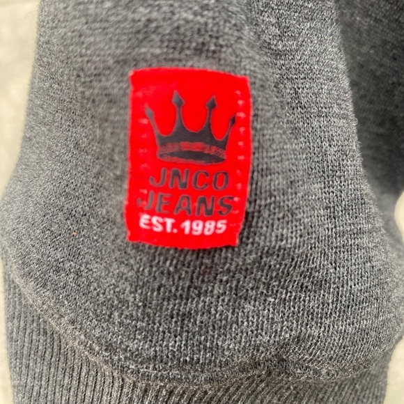 Vintage 90's Y2K JNCO Jeans Hoodie Skateboard Sweatshirt Embroidered SZ LRG - Picture 6 of 10